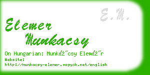 elemer munkacsy business card